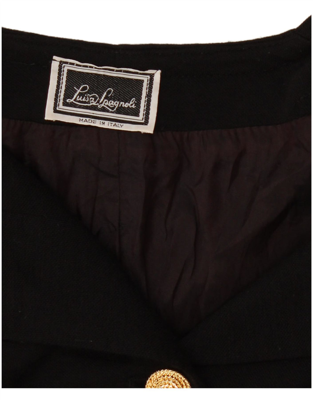 Giacca blazer a 5 bottoni da donna Luisa Spagnoli UK 12 media nera