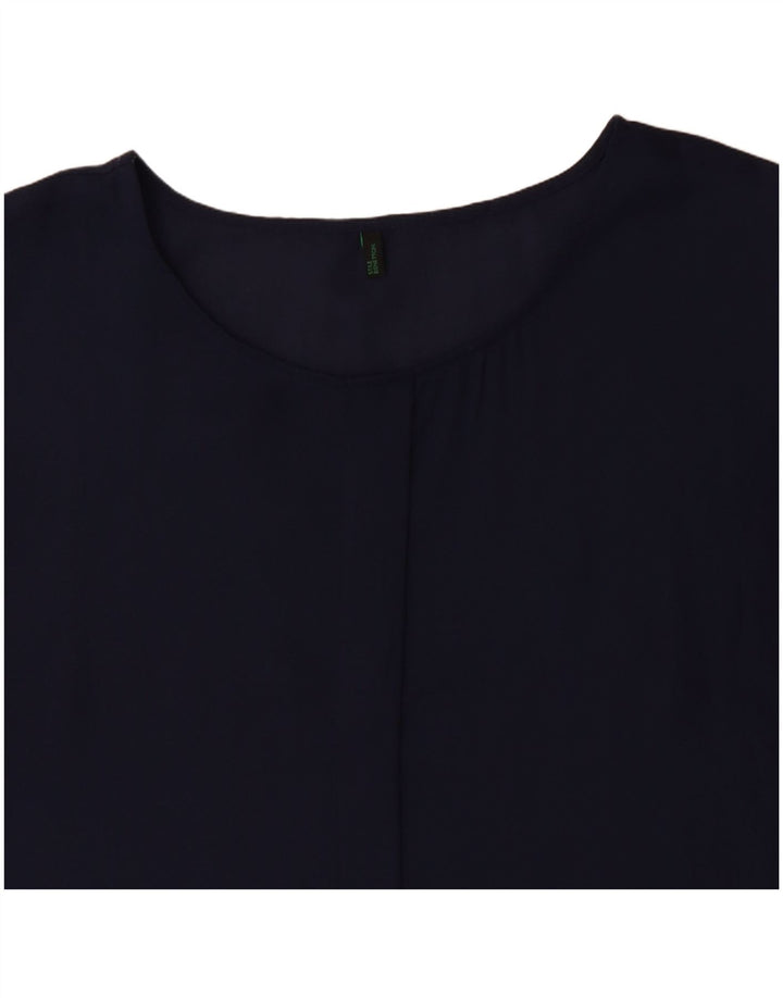 Abito tunica da donna BENETTON UK 14 medio blu navy