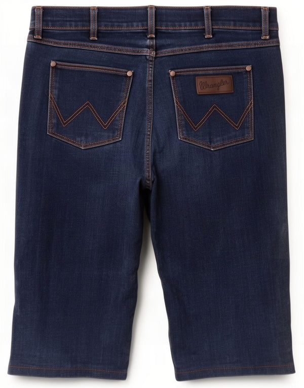 Wrangler Uomo Greensboro Denim Bermuda W34 Large Blu Navy Cotone