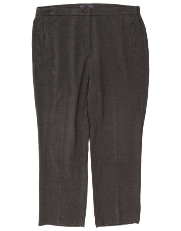 Pantaloni casual dritti da donna Marks & Spencer UK 14 Large W34 L27 Grigio