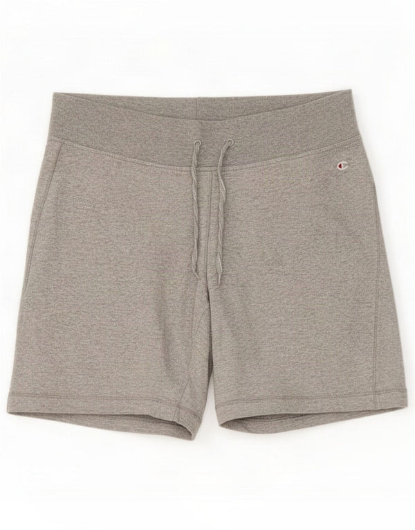 Champion Womens Heritage Classics Sport Shorts UK 12 Medium Grey Cotton