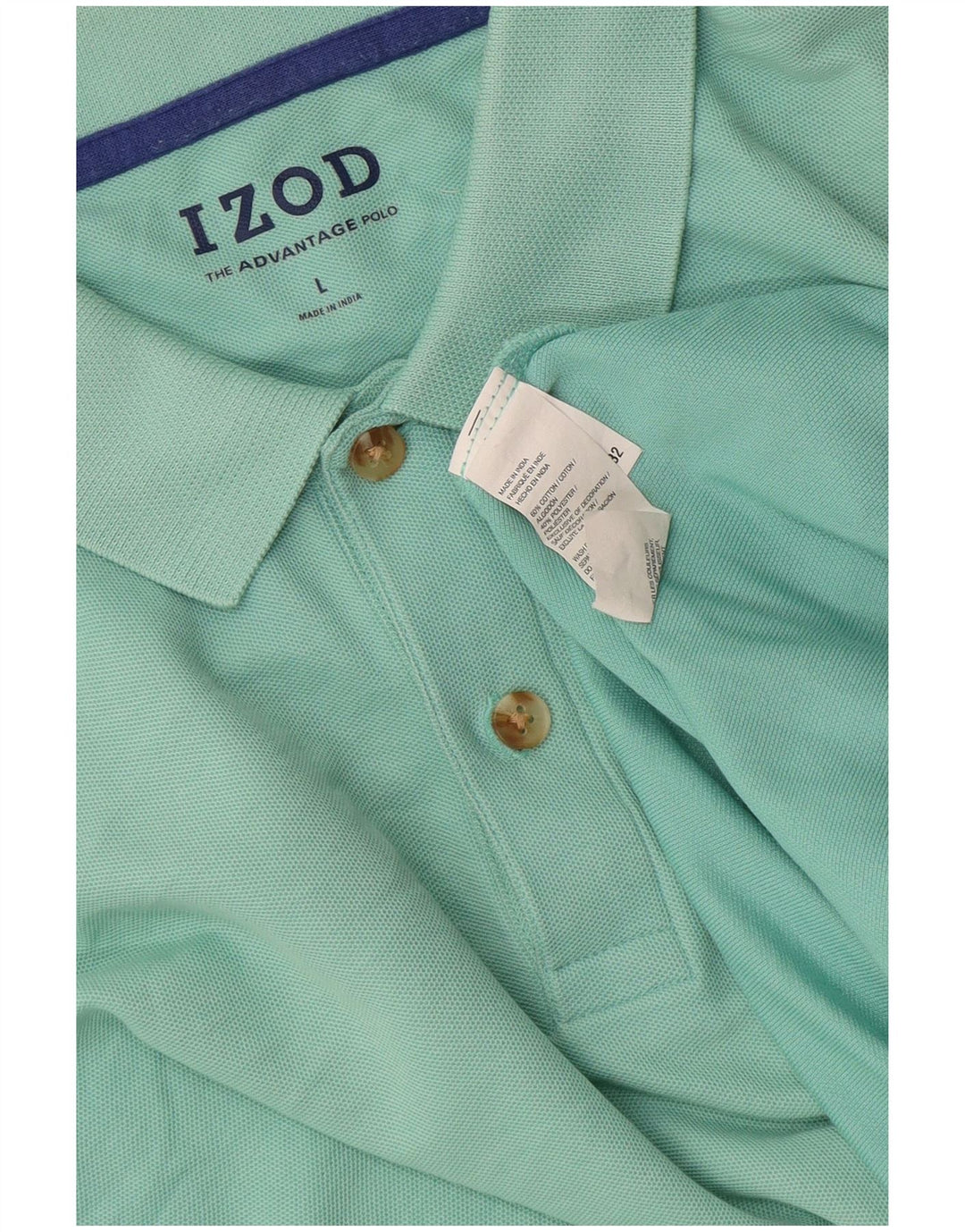 Polo da uomo Izod grande in cotone turchese