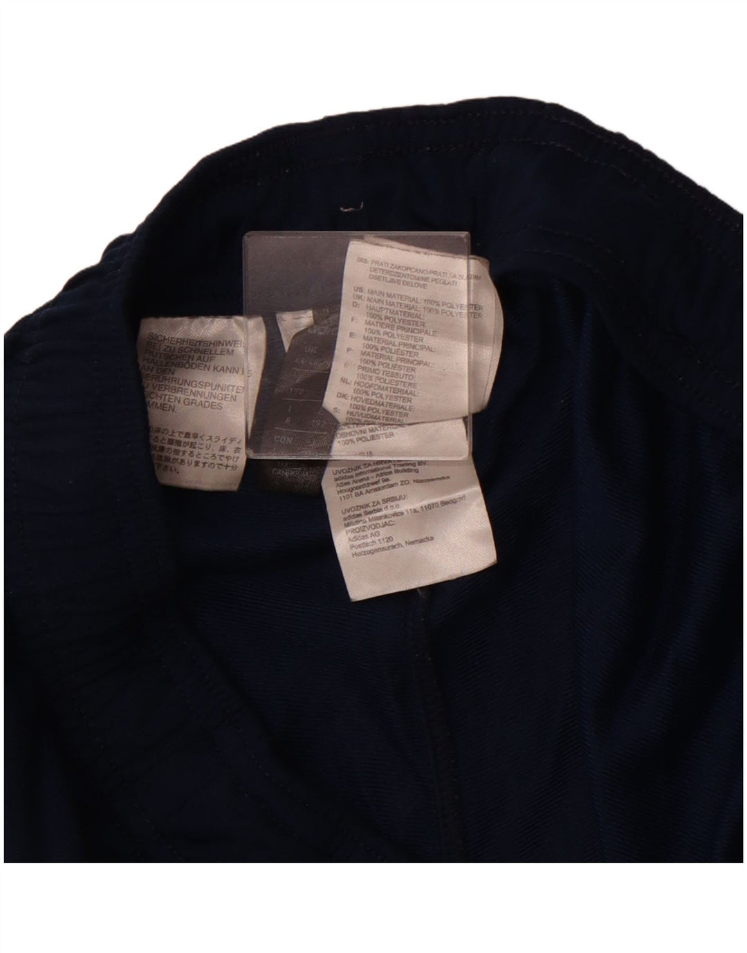 Pantaloni da tuta da uomo ADIDAS UK 44/46 Large Blu Navy Poliestere