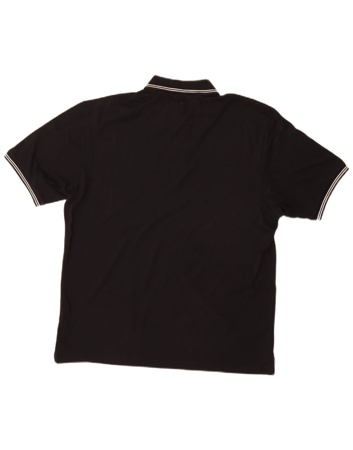 Polo da uomo Easy Fit CHAMPION 2XL in cotone nero