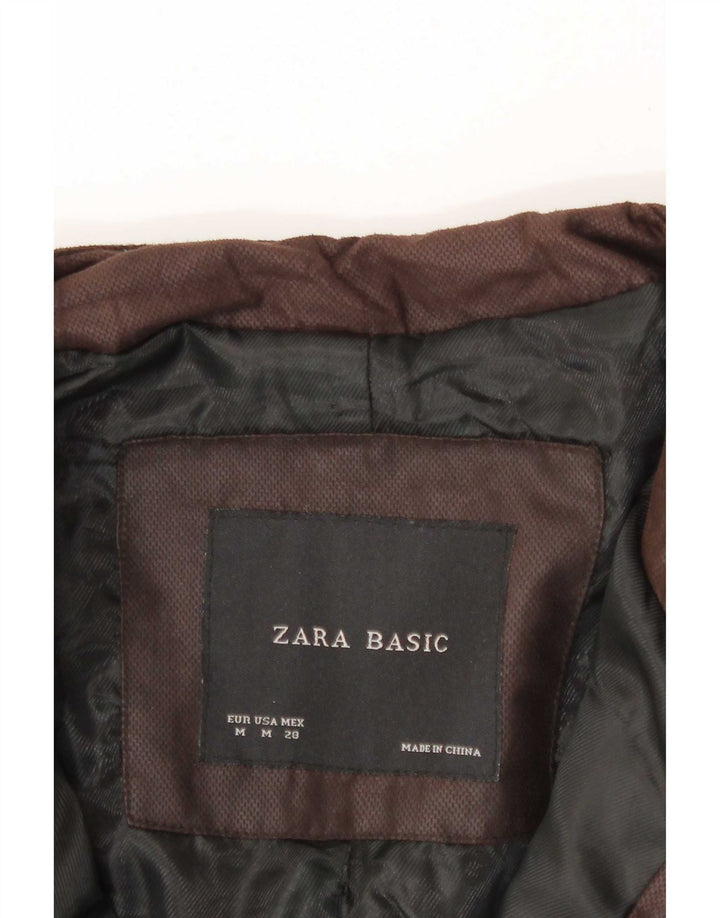 Giubbotto bomber corto da donna Zara UK 12 medio nero in lana a spina di pesce