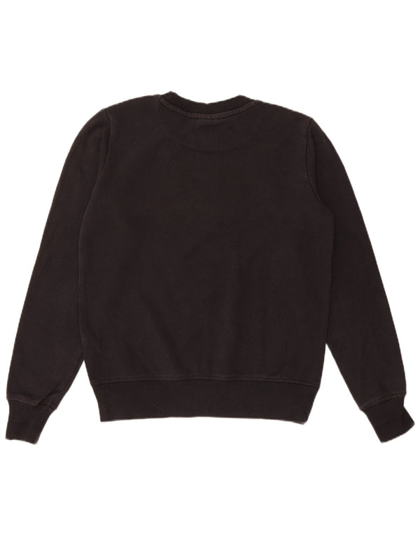 Felpa grafica da donna Champion Jumper UK 10 Small Black Cotton