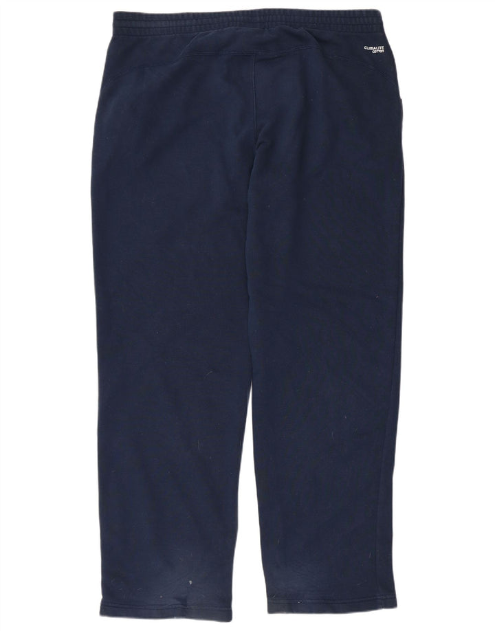 Pantaloni da tuta Adidas Climalite da uomo di grandi dimensioni in cotone blu navy