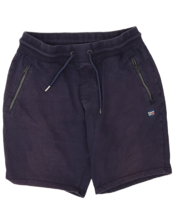 Pantaloncini sportivi da uomo Superdry XL in cotone blu navy
