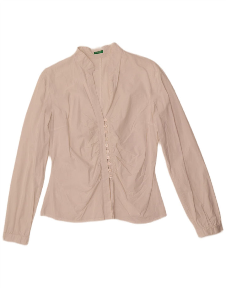 Camicetta da donna Benetton UK 16 grande bianca