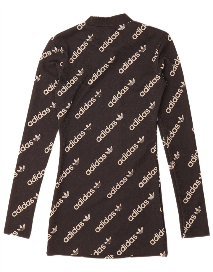 Abito T-shirt grafica a maniche lunghe da donna ADIDAS UK 4 XS Nero