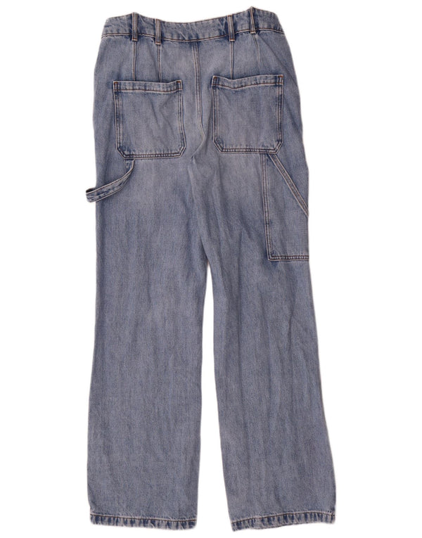 Jeans larghi cargo da donna Fat Face UK 12 medio W30 L31 cotone blu