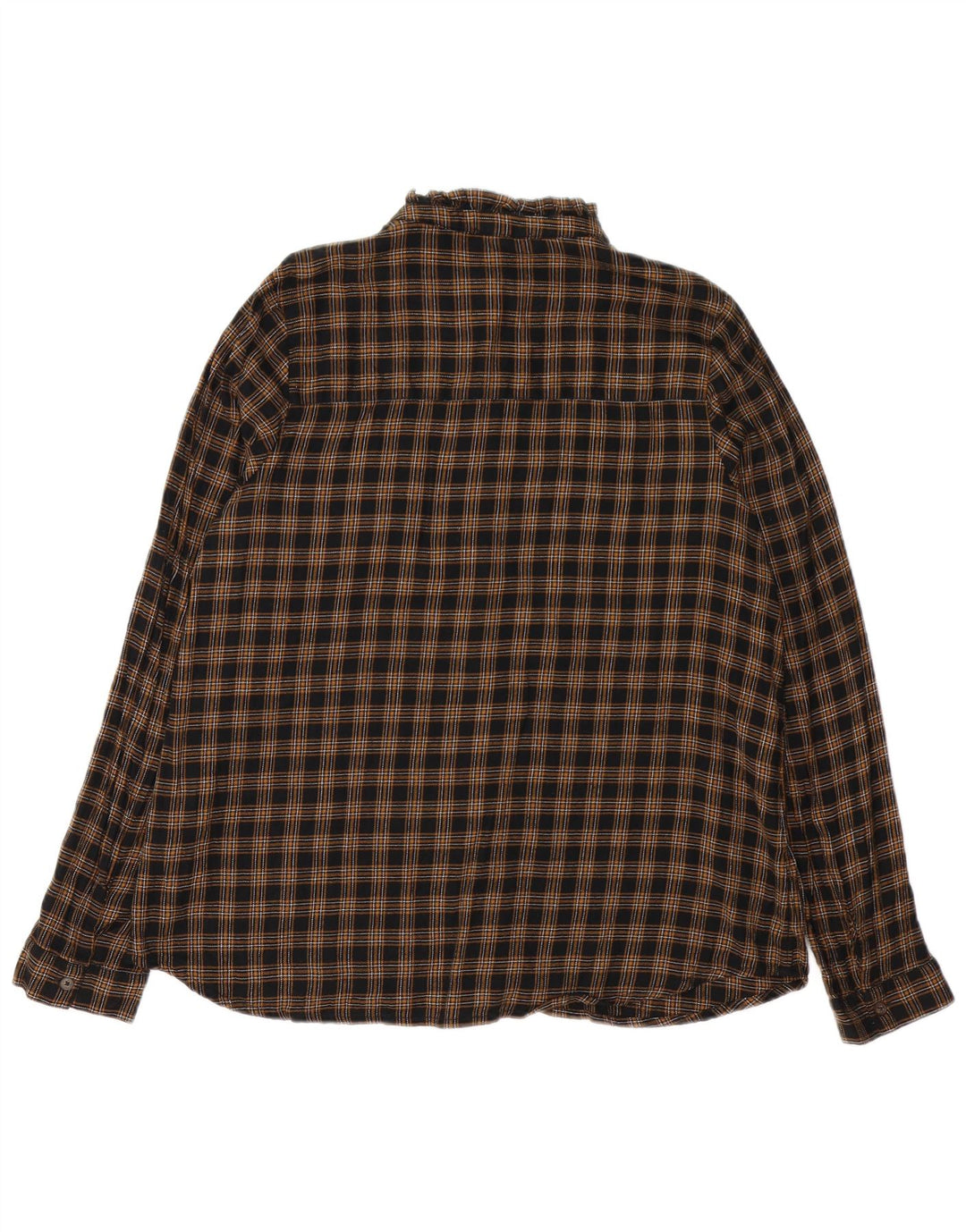 Camicetta camicia da donna Fat Face UK 12 Cotone a quadri marrone medio