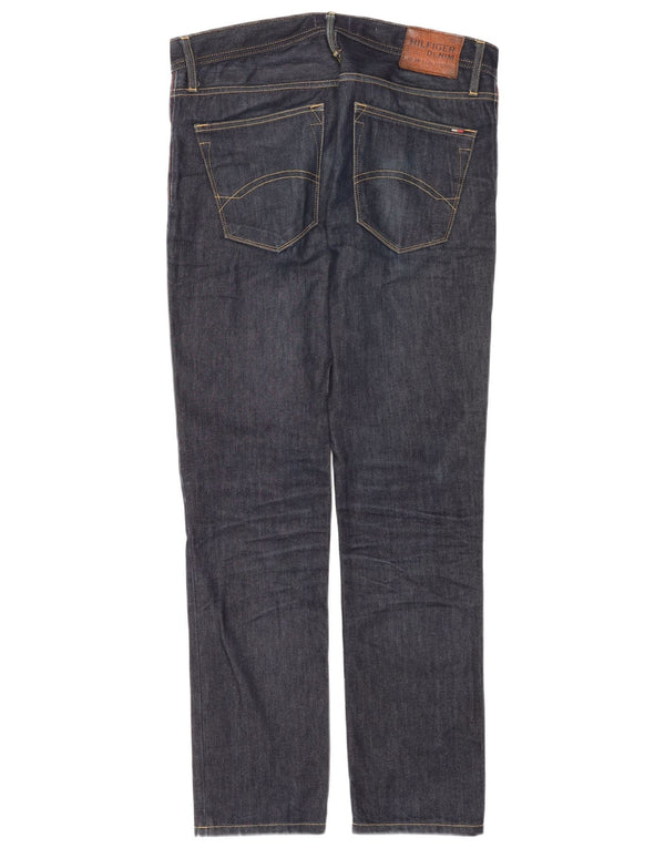 Jeans slim da uomo Tommy Hilfiger W32 L32 cotone blu navy