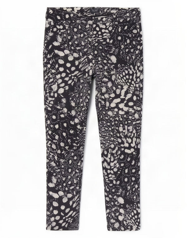 Pantaloni cropped slim fit da donna Armani W31 L27 blu navy maculato
