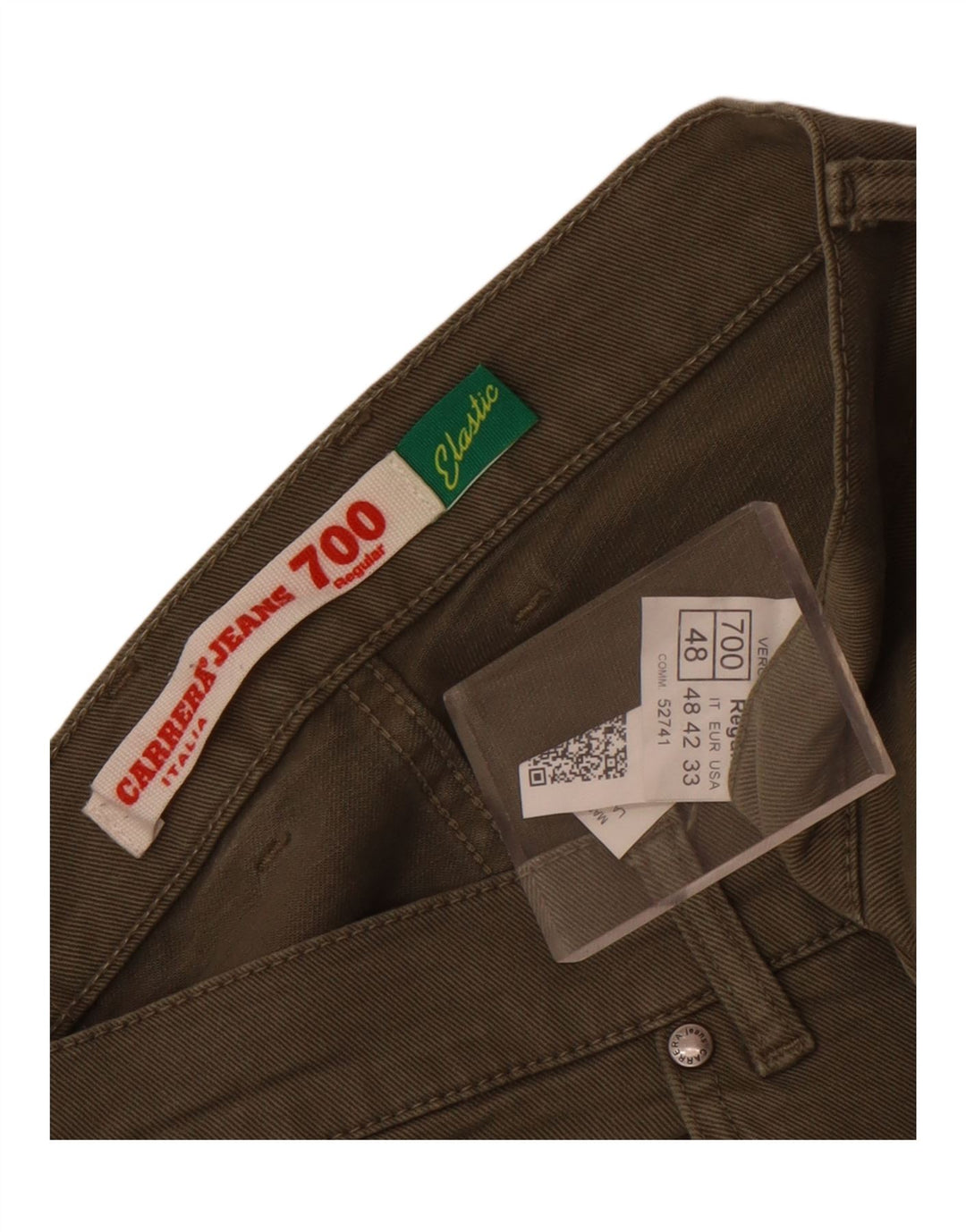 Pantaloni casual Carrera da uomo 700 vestibilità regolare IT 48 medio W33 L32 kaki