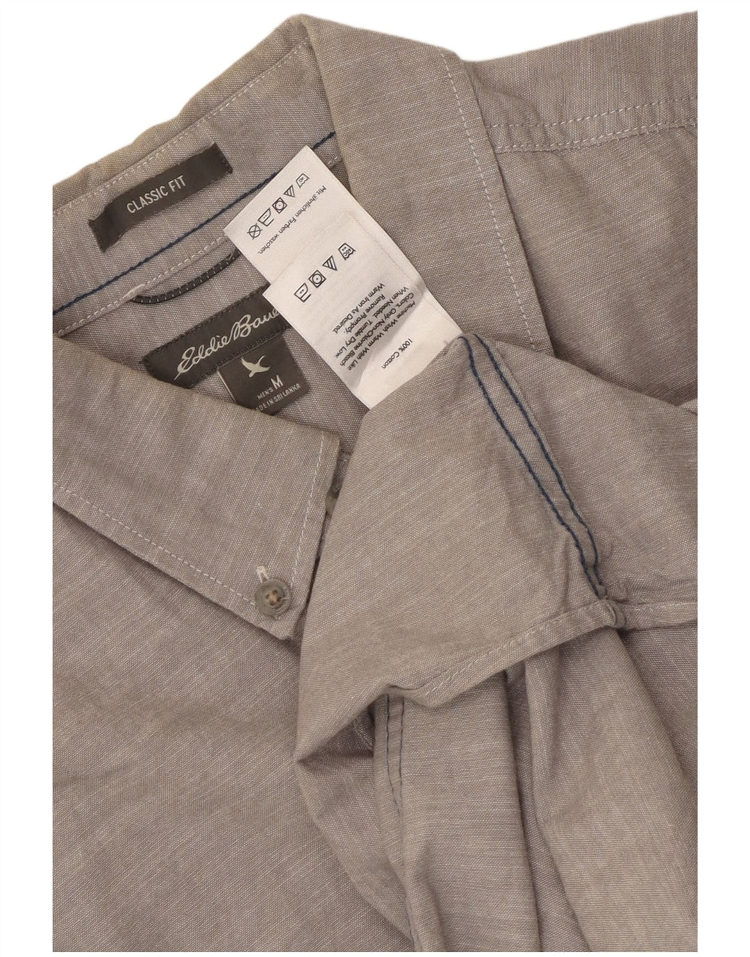 Camicia da uomo Classic Fit Eddie Bauer in cotone grigio medio