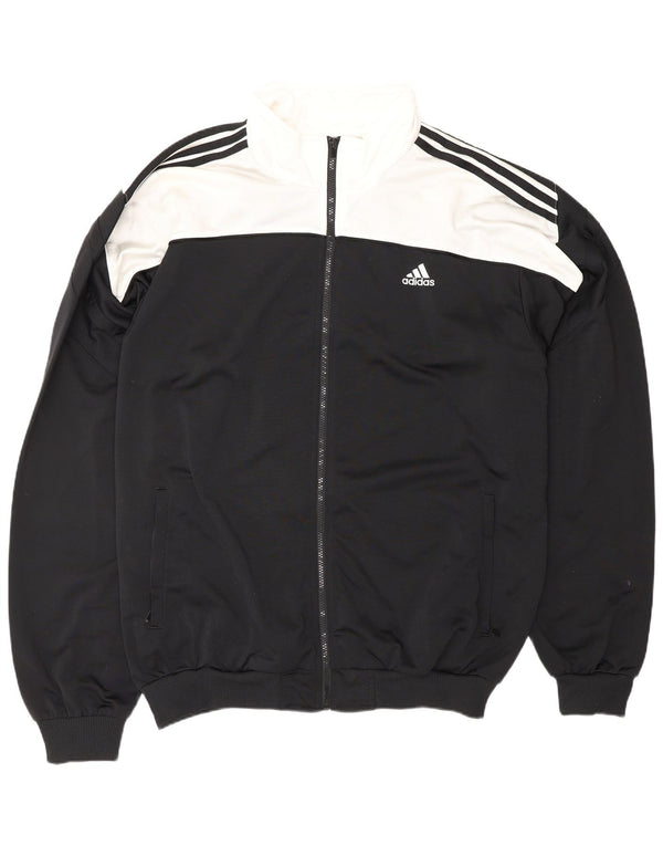 Giacca da tuta da uomo ADIDAS UK 52/54 2XL Poliestere color block nero