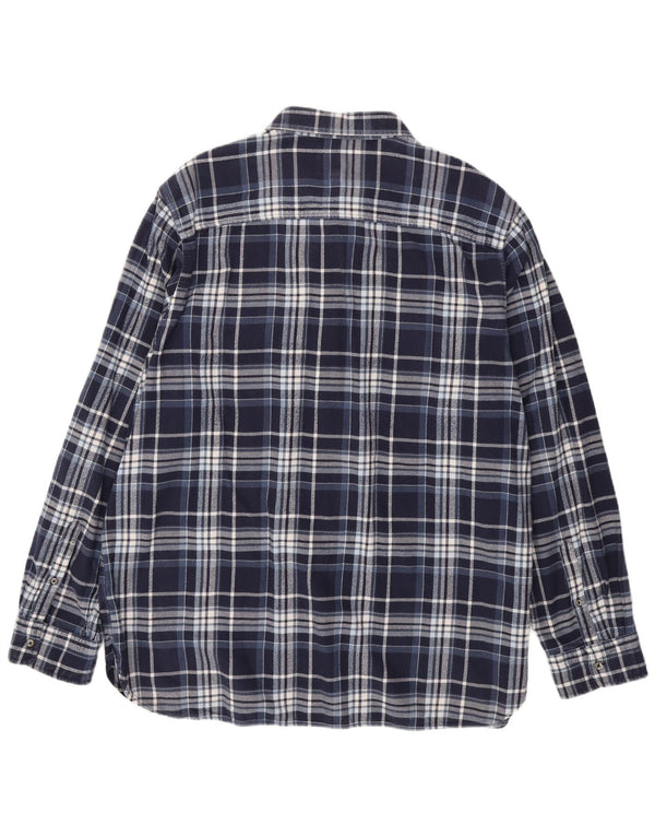 TIMBERLAND Camicia da uomo in flanella vestibilità regolare 3XL Cotone a quadri blu navy