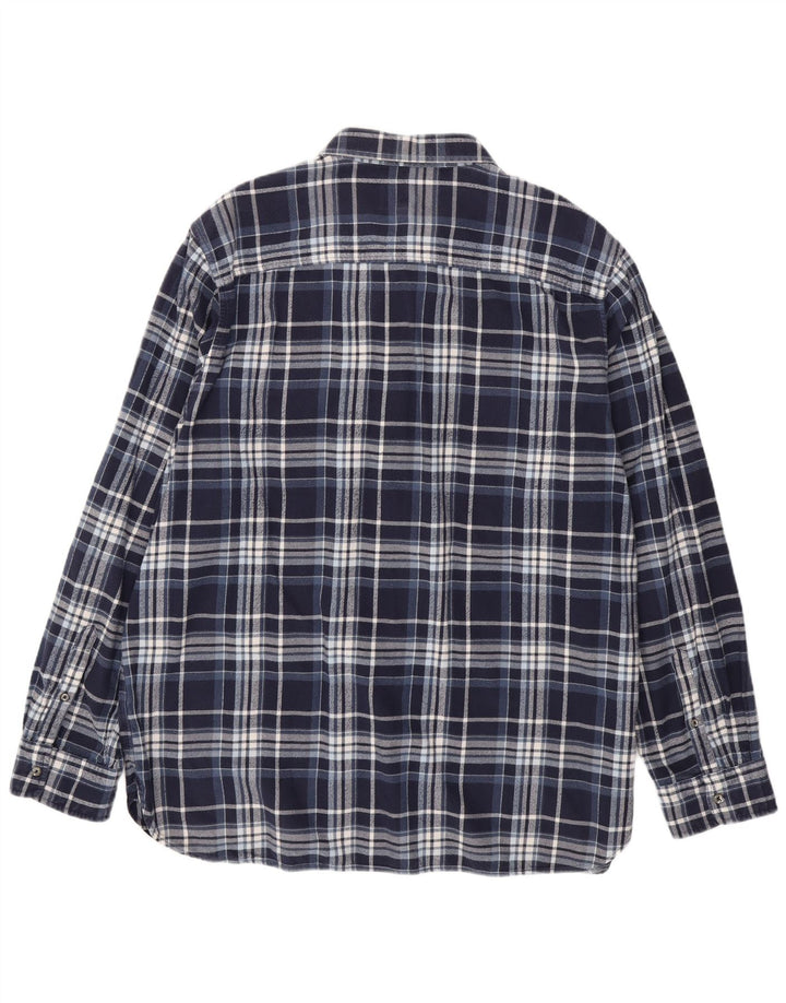 TIMBERLAND Camicia da uomo in flanella vestibilità regolare 3XL Cotone a quadri blu navy