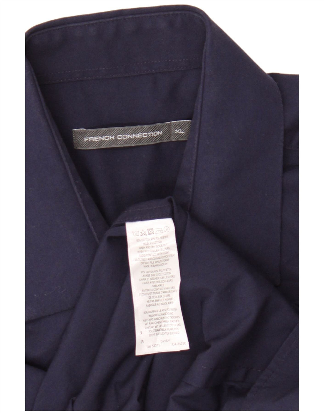 Camicia da uomo French Connection XL in cotone blu navy