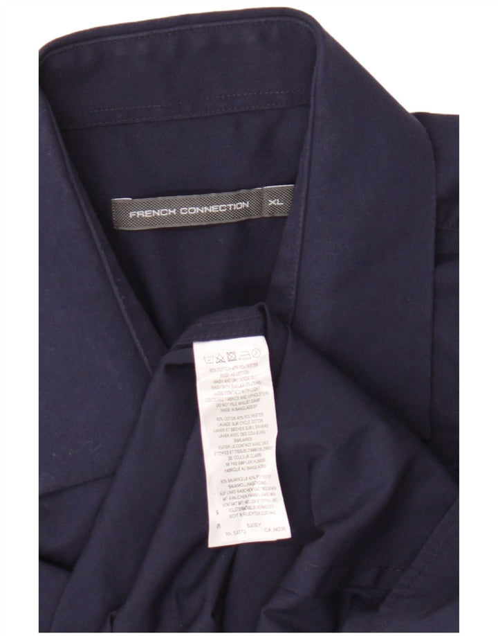 Camicia da uomo French Connection XL in cotone blu navy