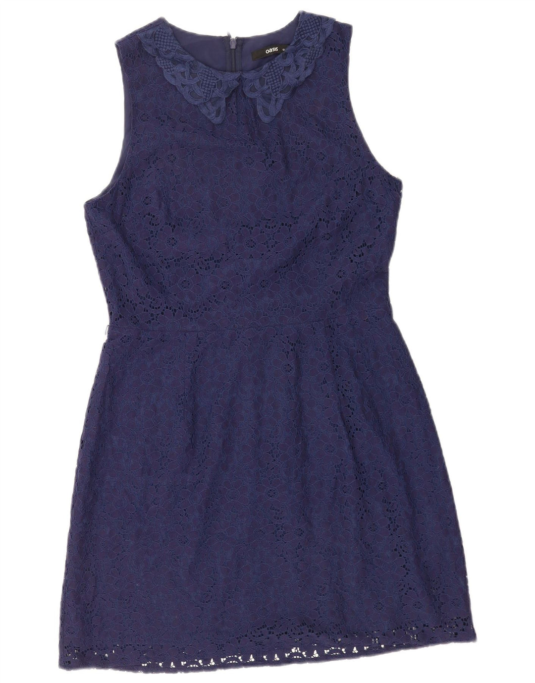 Abito a trapezio senza maniche da donna Oasis UK 12 Medio blu navy in poliammide