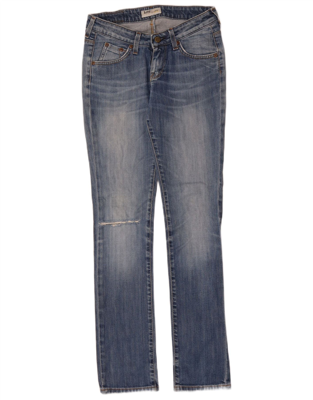 Jeans slim effetto invecchiato Lee da donna W27 L33 Blu