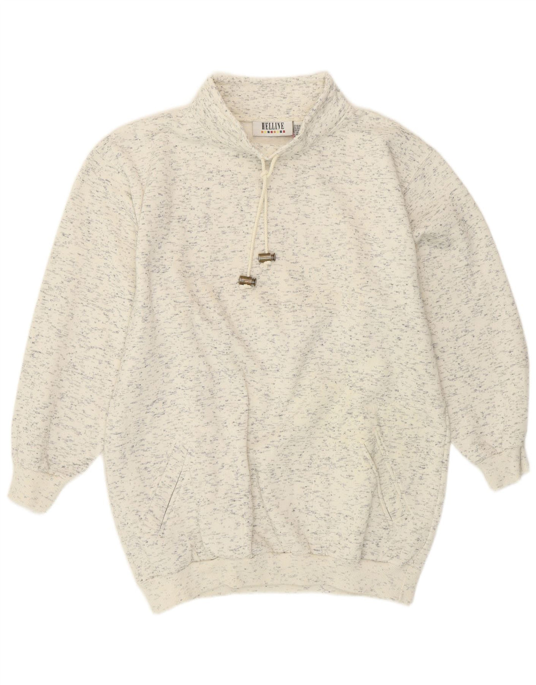 Felpa da donna HELLINE UK 16/18 XL Cotone chiazzato bianco