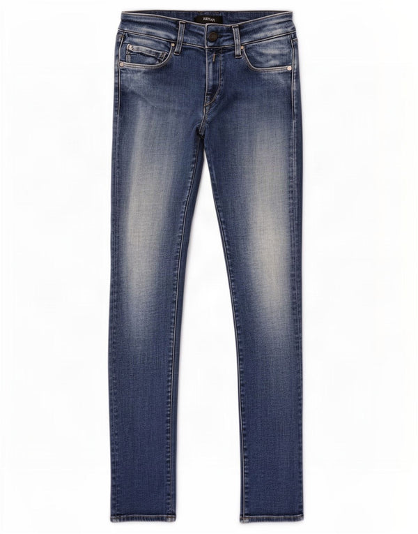 Replay Jeans skinny rosa da donna W26 L30 Blu