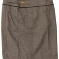 Gonna dritta da donna Max & Co. UK 12 media W32 cotone pied de poule grigio