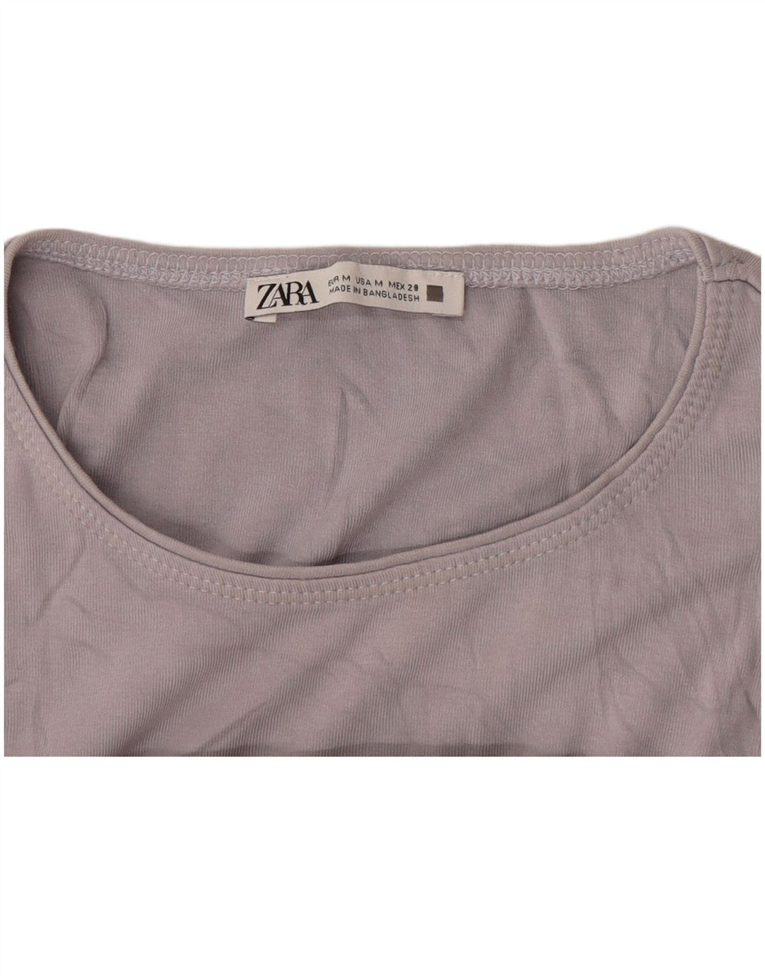Canotta Donna Zara UK 12 Grigio Medio