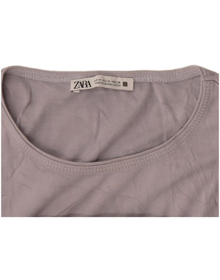 Canotta Donna Zara UK 12 Grigio Medio