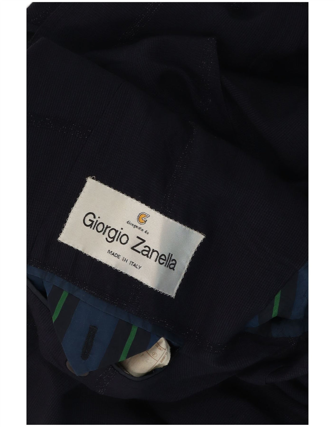 Giacca blazer da uomo a 1 bottone Giorgio Zanella IT 46 piccolo check blu navy