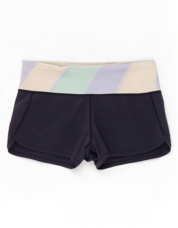 Lululemon Womens Sport Shorts Small Navy Blue Colourblock