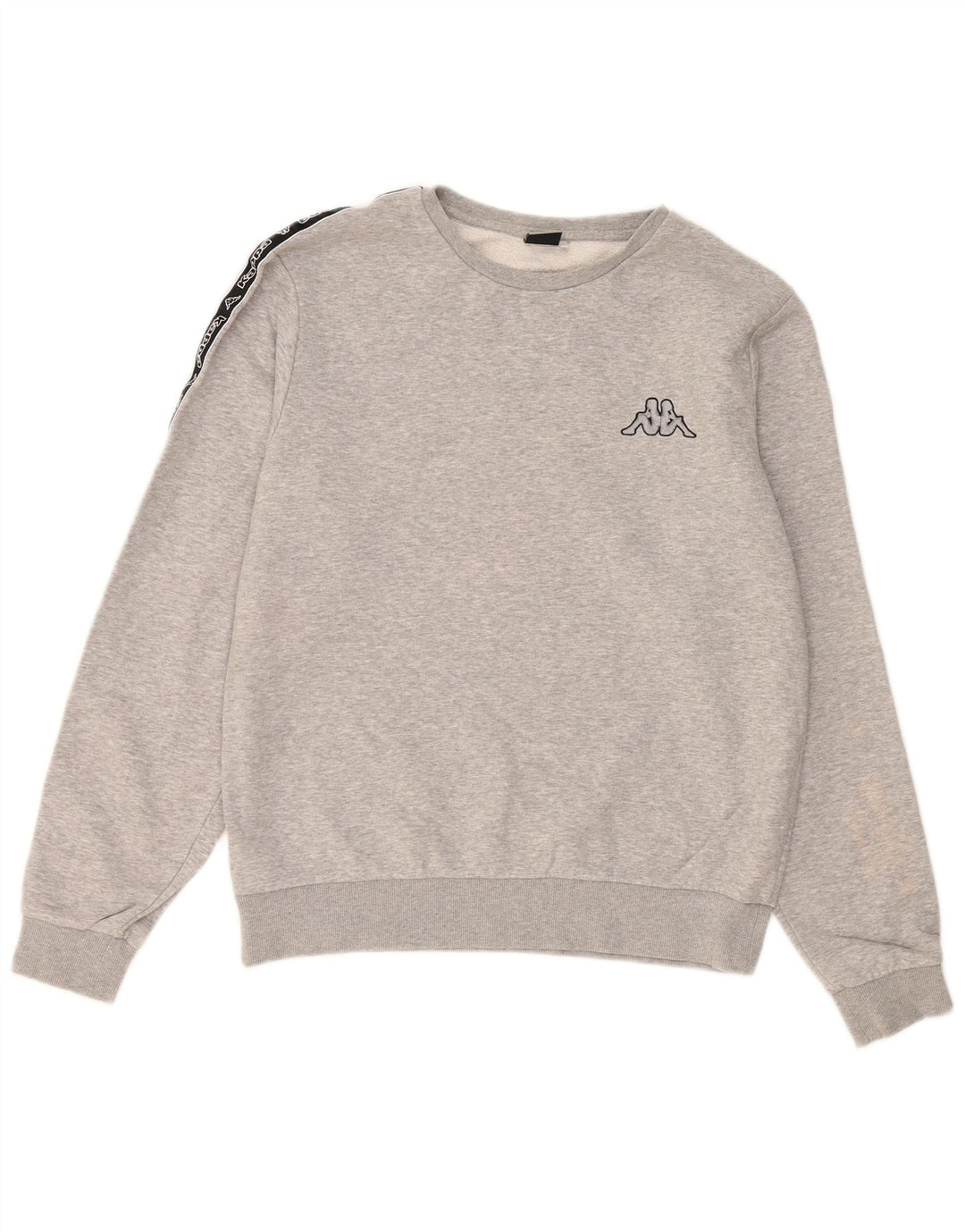 Felpa grafica da uomo KAPPA maglione grande in cotone grigio