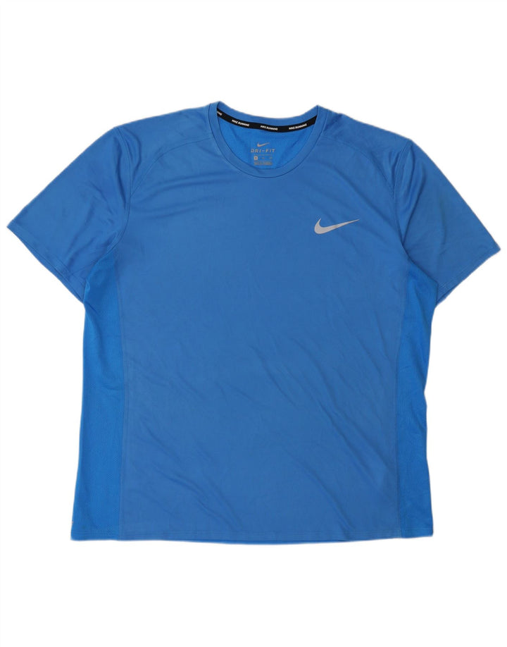 T-shirt Nike da uomo Dri Fit Top XL blu poliestere