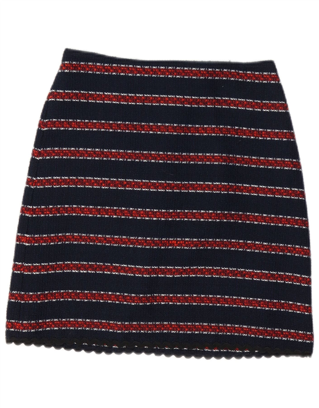 MAGAZZINO Minigonna da donna UK 8 Small W26 Poliestere a righe blu navy