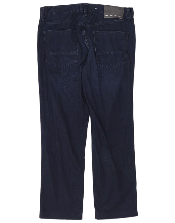 Jeans dritti da uomo CERRUTI 1881 W32 L27 cotone blu navy