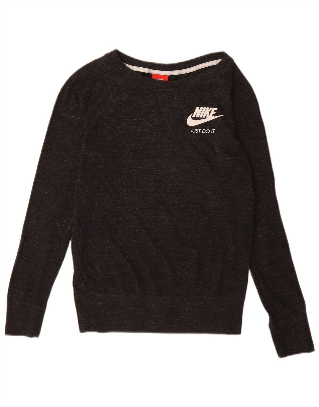 Felpa oversize con grafica Nike da donna UK 6 XS nera chiazzata