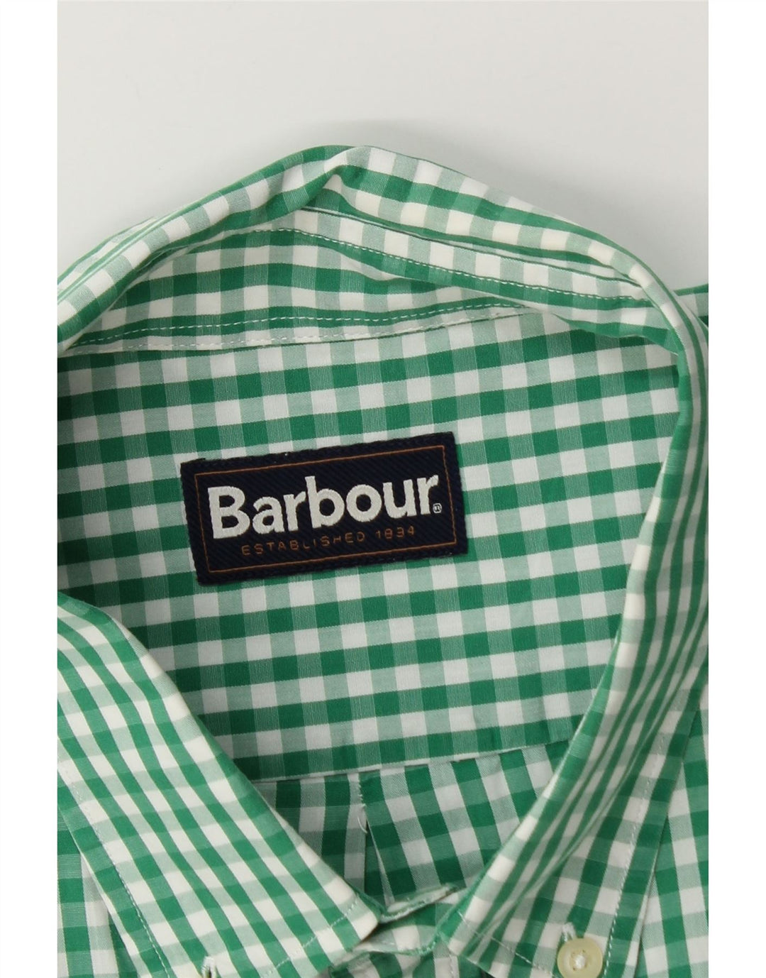 Camicia da uomo Barbour grande a quadretti verdi