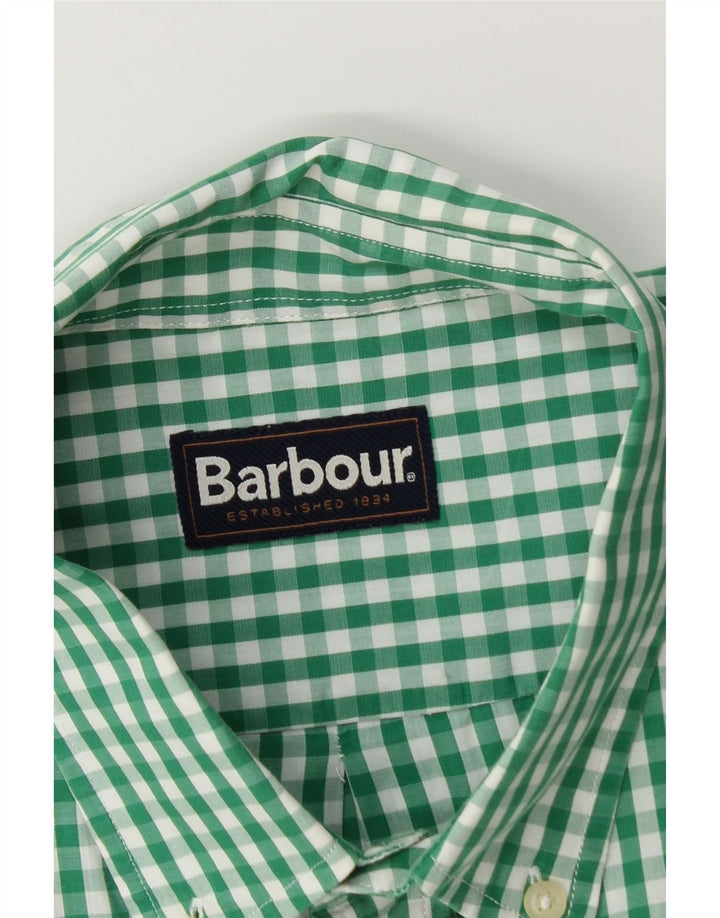 Camicia da uomo Barbour grande a quadretti verdi