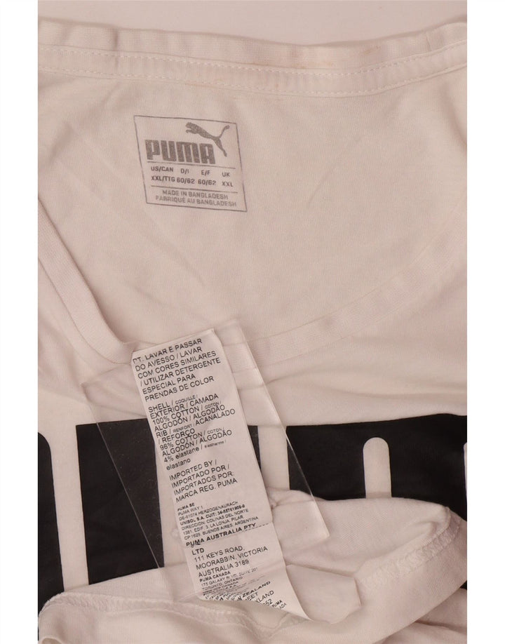 T-shirt grafica da uomo PUMA Top 2XL cotone bianco