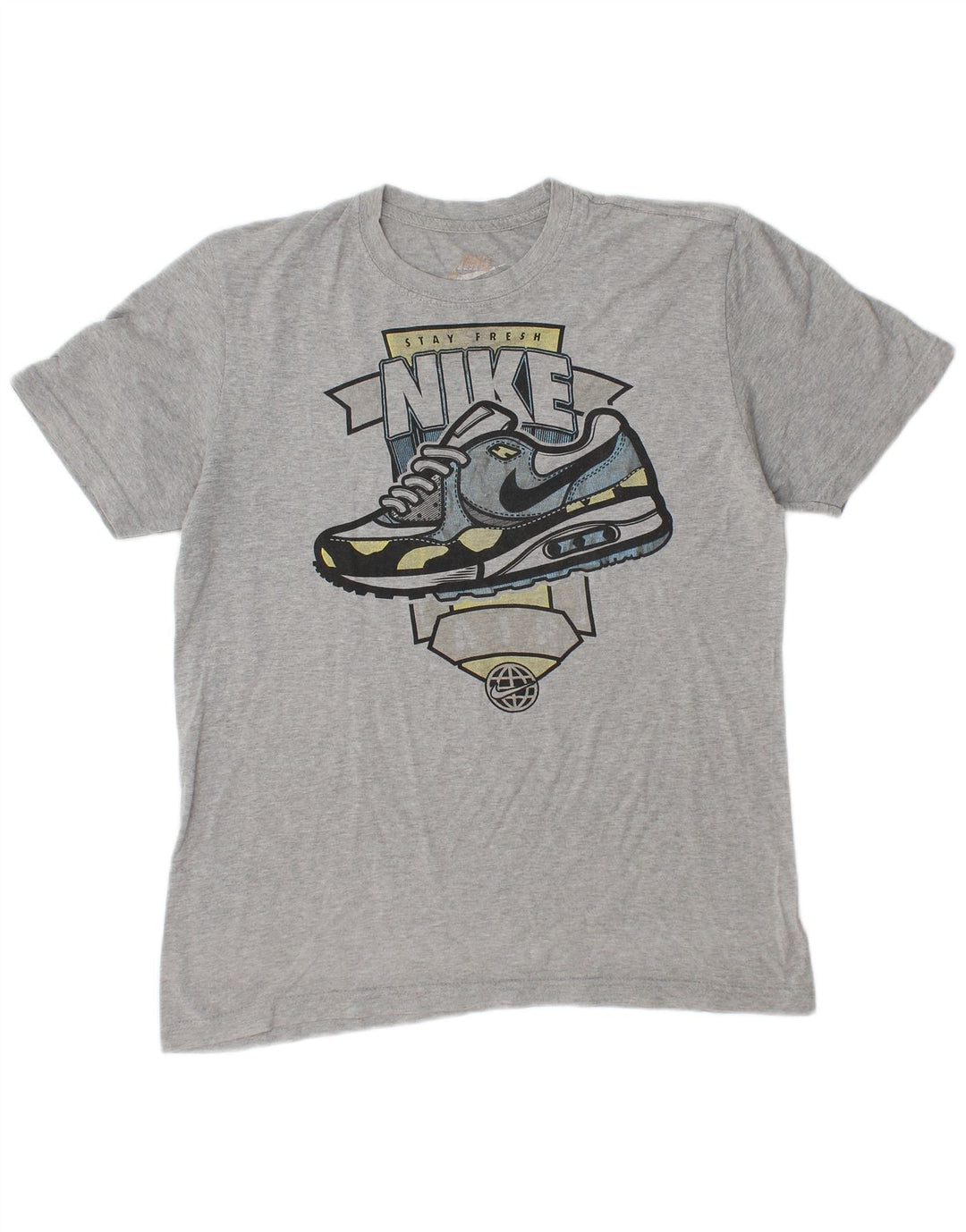 T-shirt grafica da uomo con vestibilità regolare NIKE, grigio medio