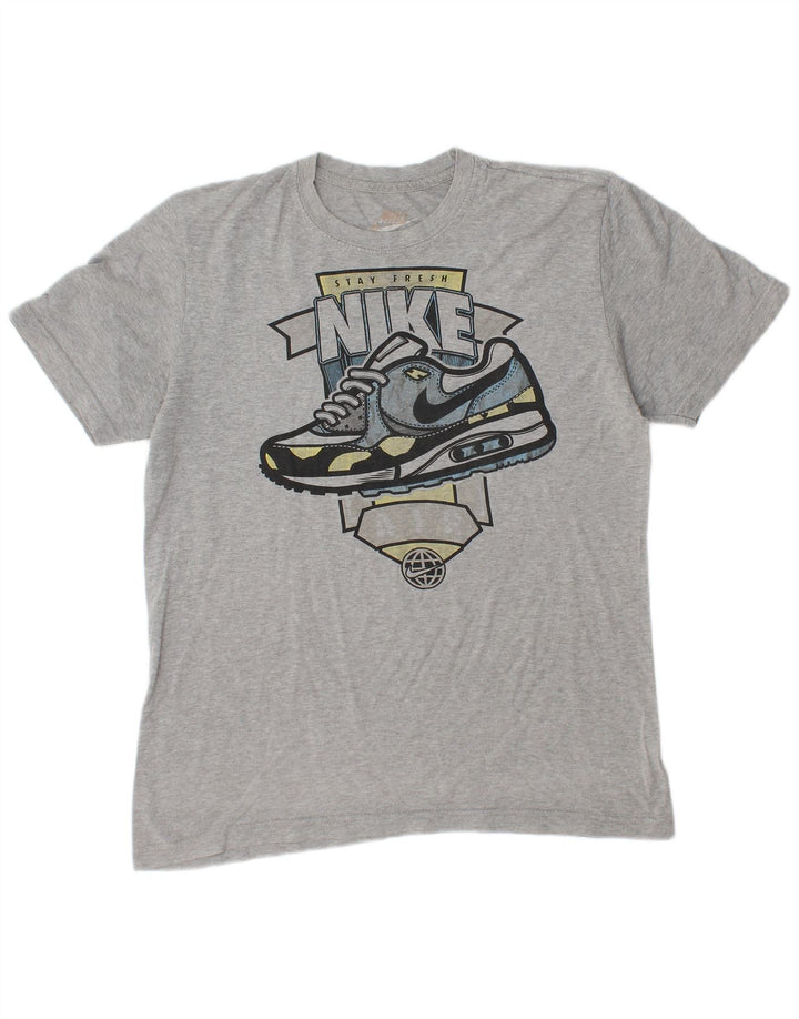 T-shirt grafica da uomo con vestibilità regolare NIKE, grigio medio