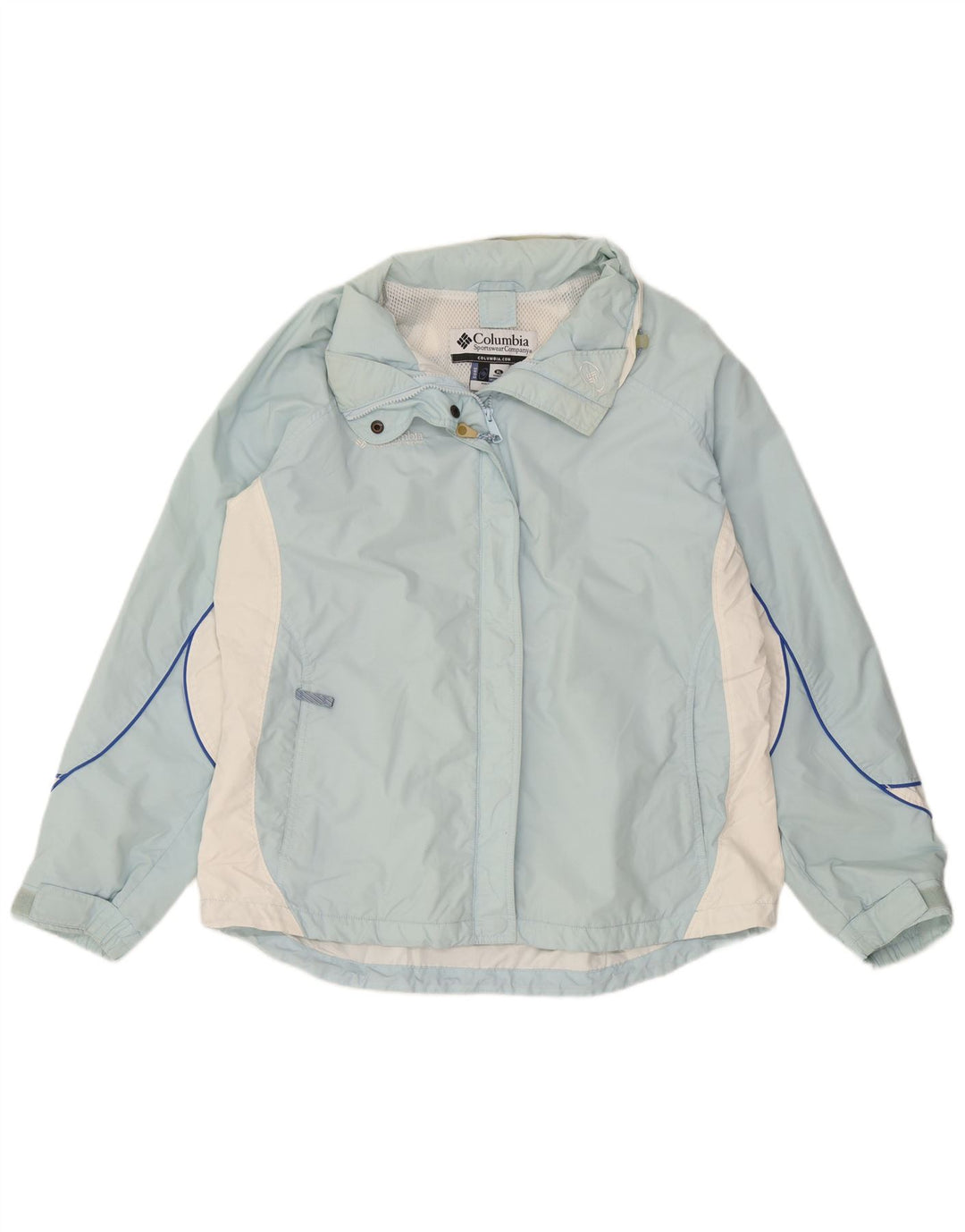 Giacca antipioggia da donna Columbia UK 18 XL nylon color block blu
