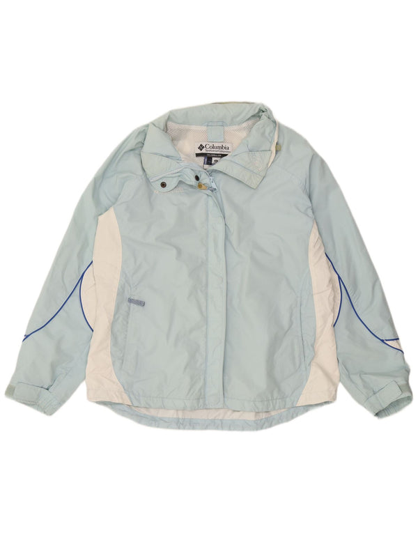 Giacca antipioggia da donna Columbia UK 18 XL nylon color block blu