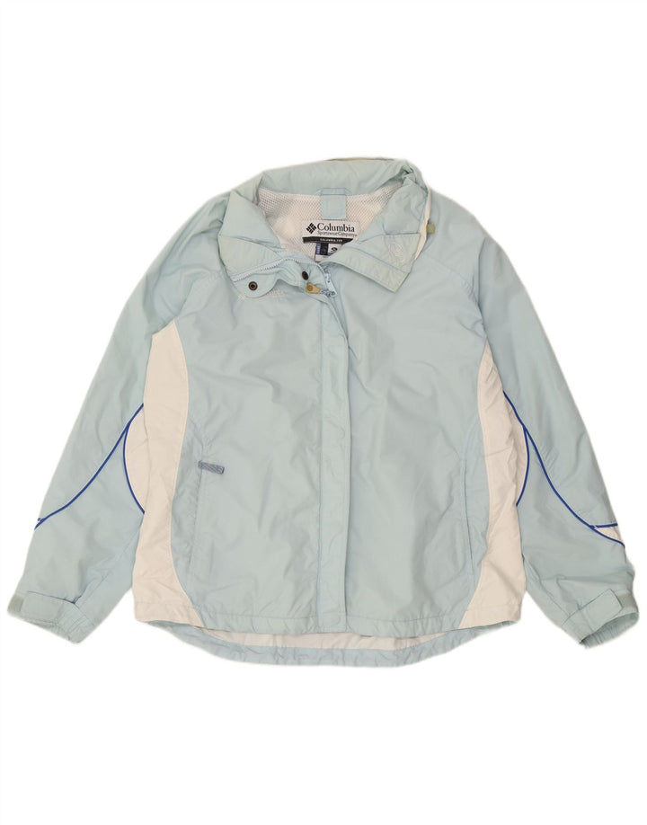 Giacca antipioggia da donna Columbia UK 18 XL nylon color block blu