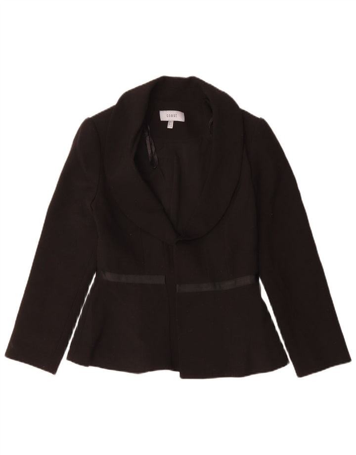 Giacca blazer aperta da donna Coast UK 8 piccola in poliestere nero