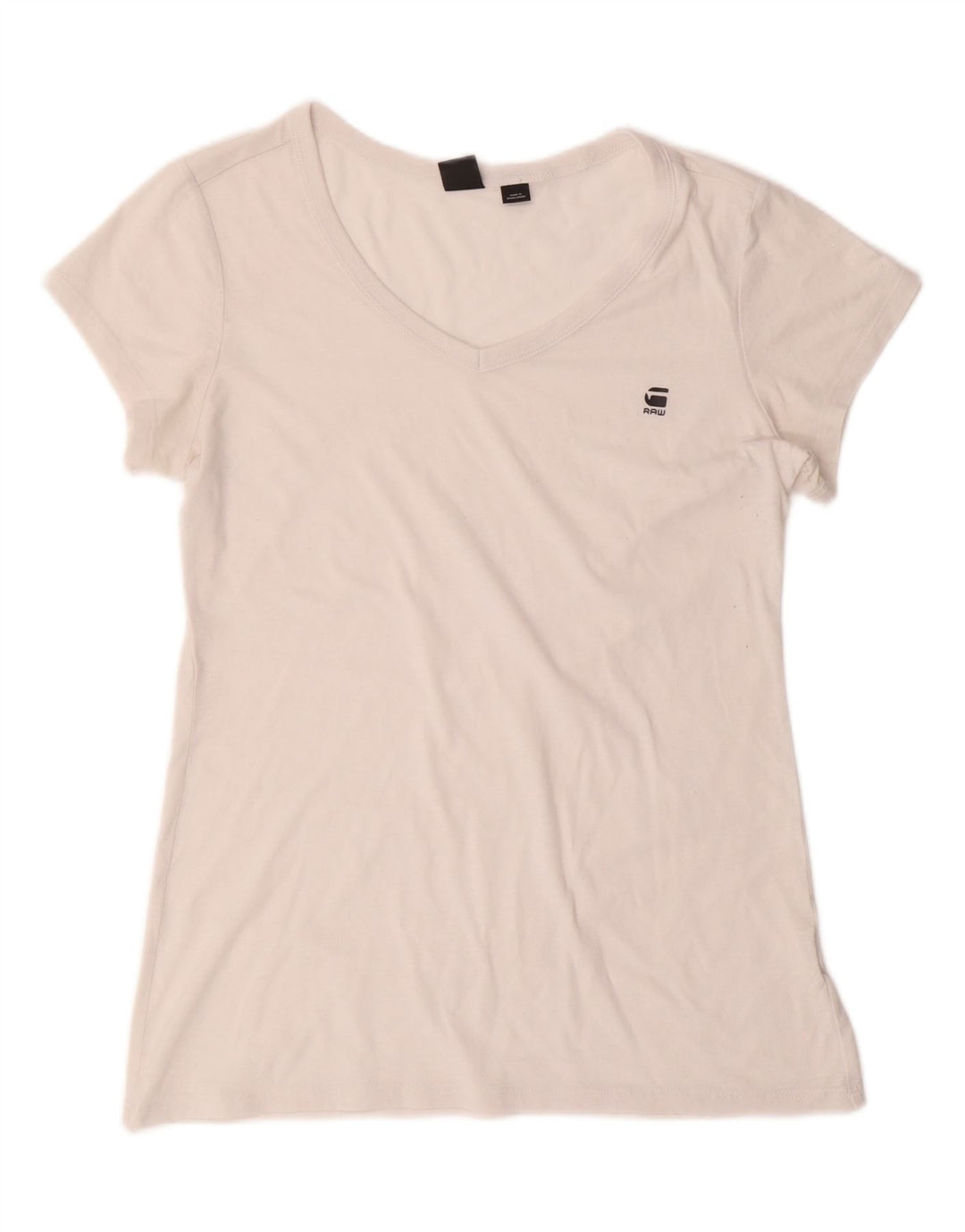 G-STAR Womens T-Shirt Top UK 12 Medium White