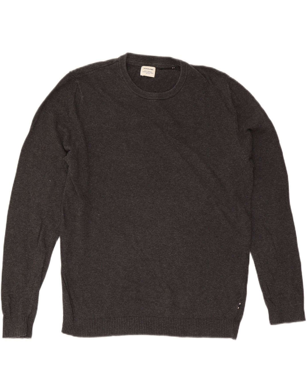 Maglione maglione girocollo da uomo Jack & Jones in cotone grigio medio